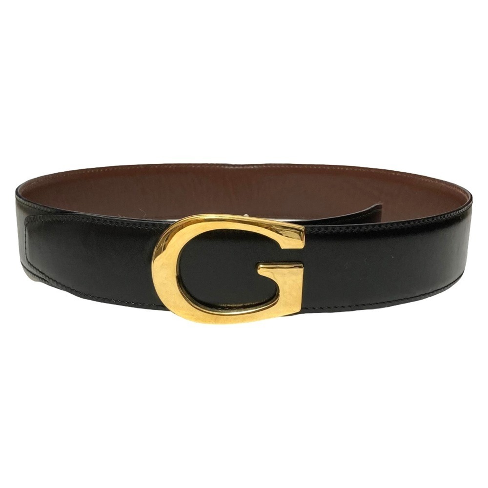 GUCCI Reversible Leather Belt 036.0394.0956 Size 65 (26) Black Brown Women's